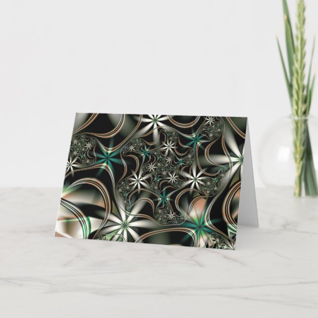 Élégance dans la carte de voeux en fleur (Devant)