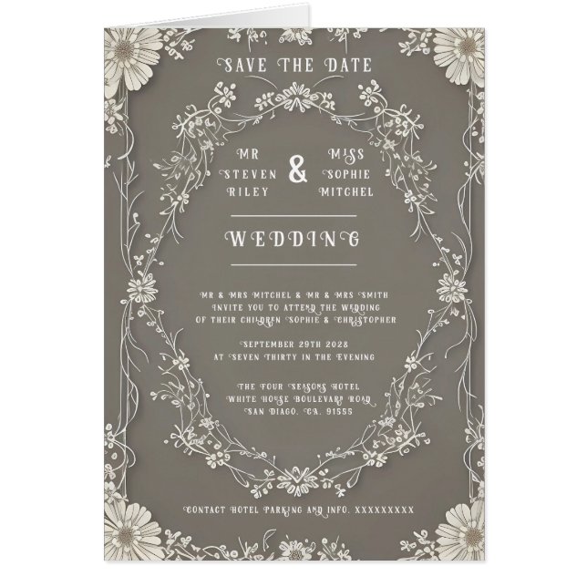 Élégance dans la collection de Mariages de fleurs (Devant)