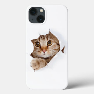 "Élégance de chat 3D : Coque de protection pour iP