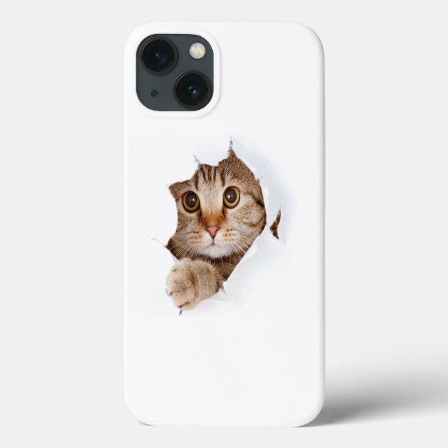 "Élégance de chat 3D : Coque de protection pour iP (Verso)