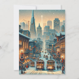 Élégance de Noël à San Francisco - carte de vœux
