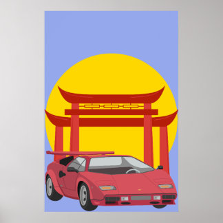 "Élégance de voiture sport élégant | Poster 24x36 