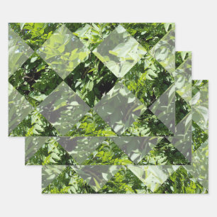 Élégance d'émeraude : Feuilles verts en coupe diam