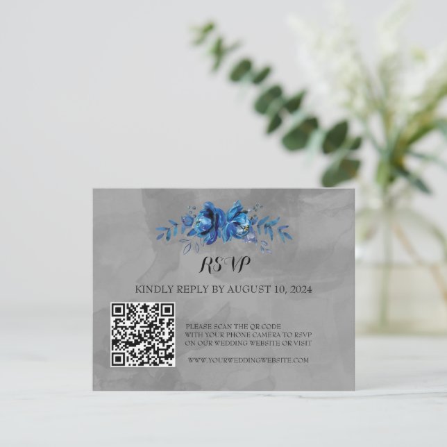 Élégance en fleurs : RSVP code QR  (Debout devant)