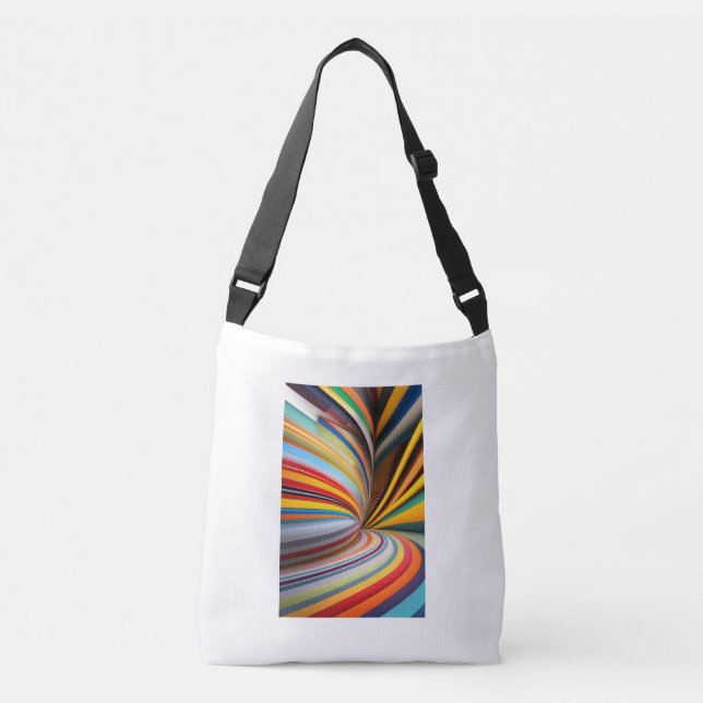 Élégance en mouvement : Wavy Wordings Sac pour fem (Devant)