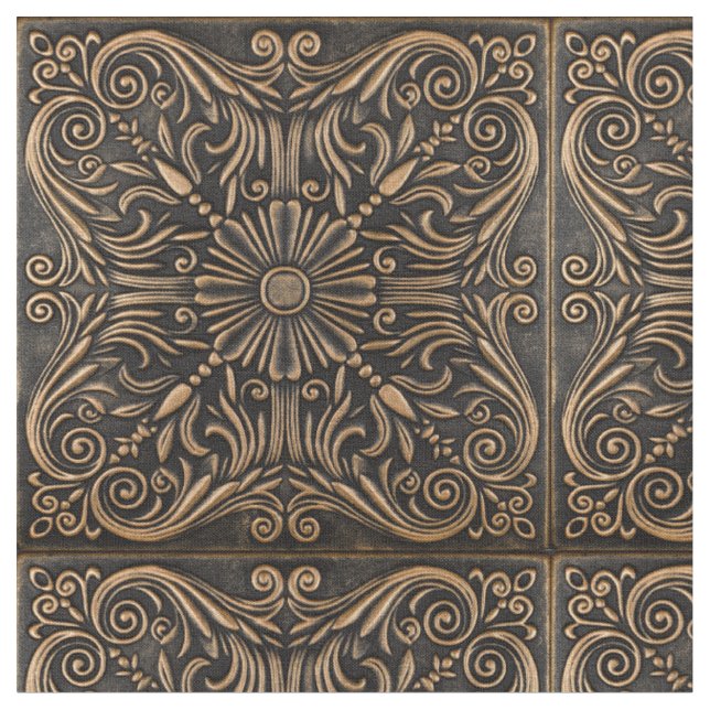 Élégance en tissu de médaillon de bronze (Fermer)