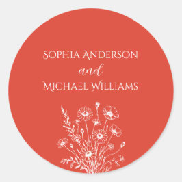 Élégance fleur sauvage - Stickers Mariage