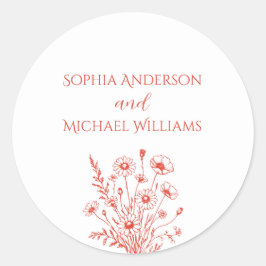 Élégance fleur sauvage - Stickers Mariage