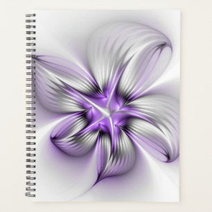 Élégance florale Art Abstrait Violet Fractal moder