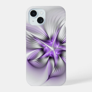 Élégance florale Art fractal violet abstrait moder