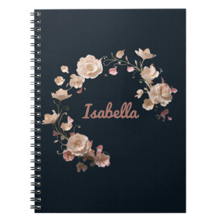 Elégance florale personnalisée Carnet spiral
