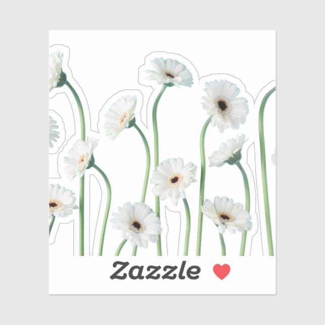 Élégance florale : Sticker en vinyle coupé sur mes (Feuille)