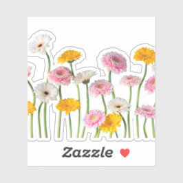 Élégance florale : Sticker en vinyle coupé sur mes