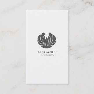 ELEGANCE FLOWER DESIGN SPA WELLNESS GREY WHITE VISITENKARTE