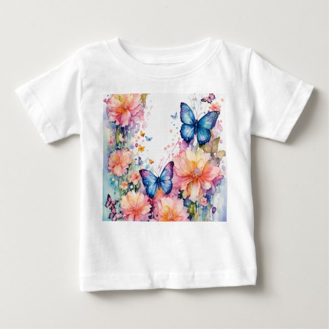 Élégance Fluttering : T-Shirt De Inspiré Papillon (Devant)