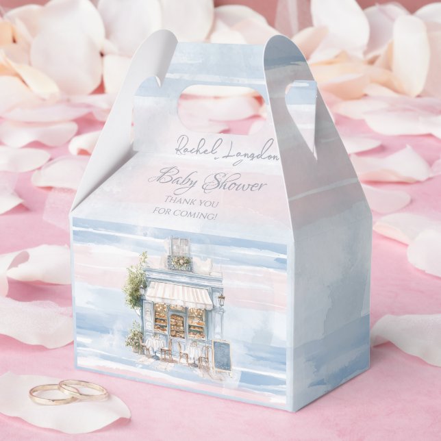 Elegance French Cafe Baby Shower Geschenkschachtel (Hochzeit)