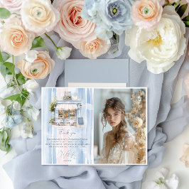 Elegance French Cafe Birthday Dankeskarte