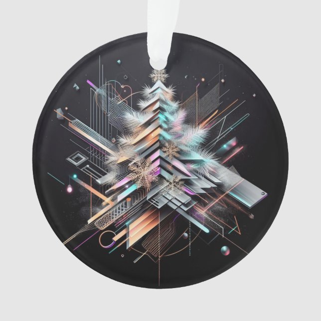 Élégance futuriste Ornement de Noël (devant)