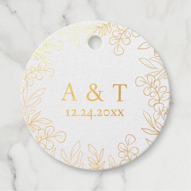 Elegance greenerity Foil Favor Tag (Vorderseite)