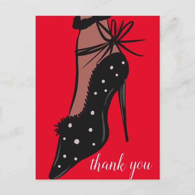 Elegance Heel Beauty Fashionista Blogger Red Postkarte (Vorderseite)