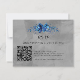 Elegance in Bloom: QR-Code-UAWG RSVP Karte