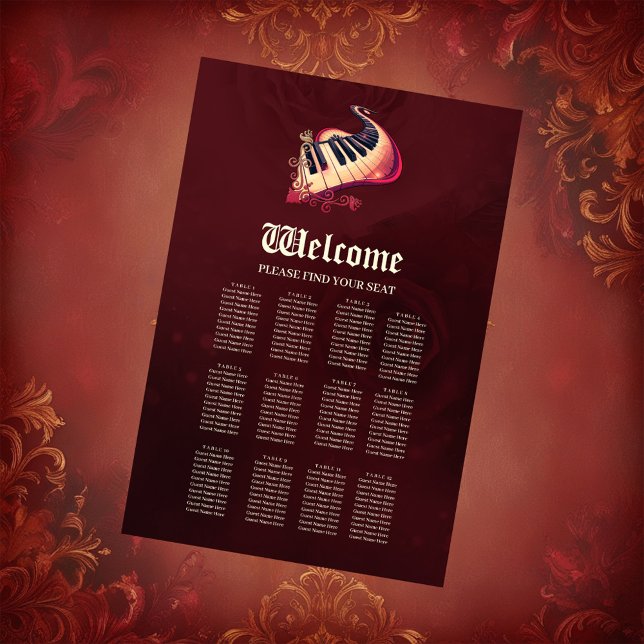 Elegance in motion, the curved piano.  poster (Von Creator hochgeladen)