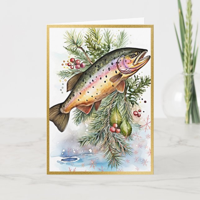 Elegance in Naturschönheiten, Regenbogenforelle Karte (Vorderseite)