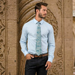 Elegance: Indisches Muster Neck Tie Krawatte<br><div class="desc">Treten Sie ein in eine Welt der kulturellen Fusion und des klassischen Charmes mit dem indischen Pattern Neck Tie, inspiriert von William Morris' aufwändiger Viktorianischer Kunstgeschichte. Diese Krawatte mit üppigem Paisley, zarten Blumen und gewagten geometrischen Designs in einem zauberhaften Blau und Weiß ist perfekt für Kunstliebhaber, Kulturfreunde und alle, die...</div>