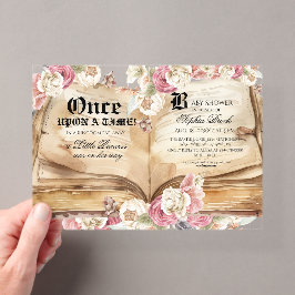 Elegance Kingdom Book Baby Shower Acryleinladungen