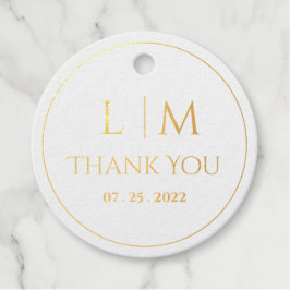 Elegance Klassischer Text und Monogramm Classic Geschenkanhänger