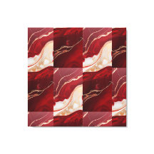 Élégance Marbrée de Noël Rétro – Toile Premium Env
