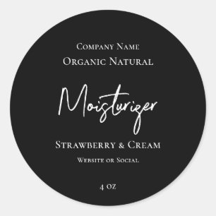 Élégance minimaliste Étiquette de produits noir et