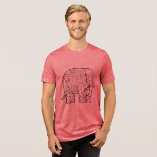 Elegance mit Leo Gestels Retro-Elefant Tri-Blend Shirt