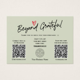 Elégance moderne script tendance QR code carte cad