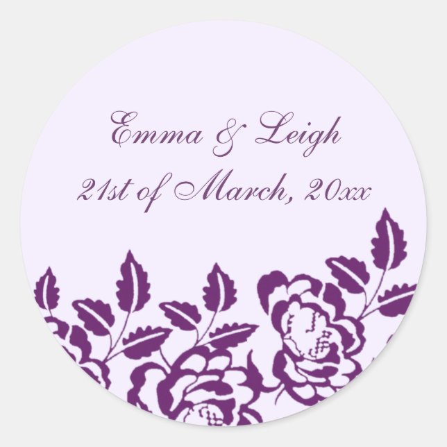 Élégance moderne Sticker Enveloppe Rose violet (Devant)