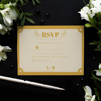 Elegance Moderne Vintage RSVP-Karte RSVP Karte
