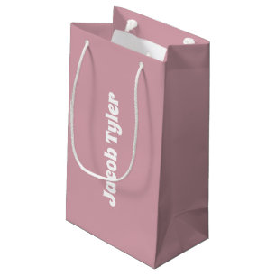 Elégance Muted - Sac cadeau de nom de Rose Misty