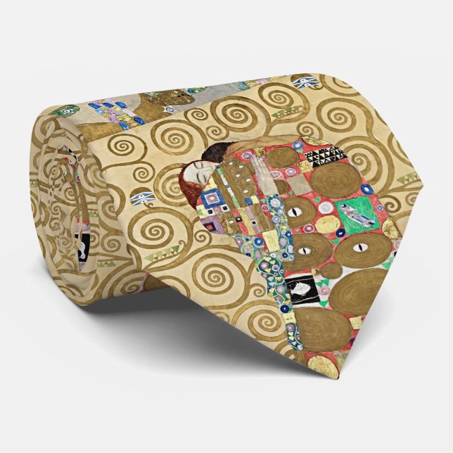 Elegance neu definiert: Gustav Klimts Erfüllung Krawatte (Gerollt)