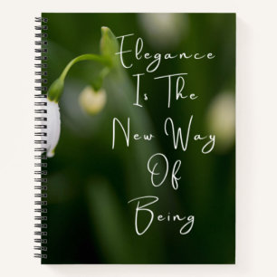 Élégance nouvelle façon d'être carnet de fleurs bl