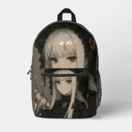 Elegance of the Midnight Blossom Maiden Standard Bedruckter Rucksack