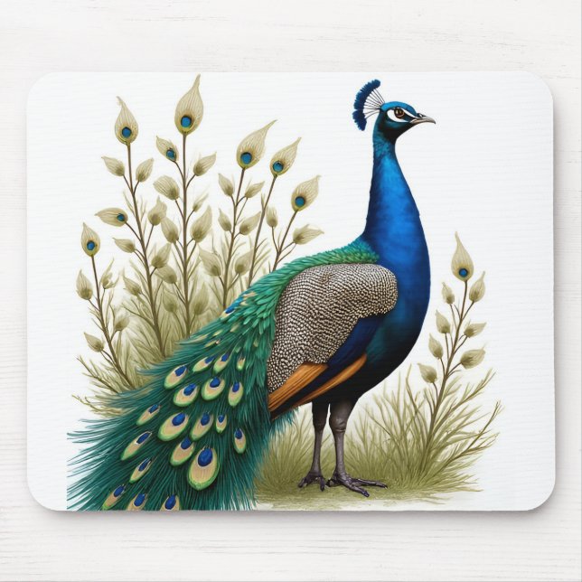 Elegance Peacock Mouse Pad Mousepad (Vorne)