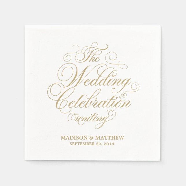 Elegance | Personalisiertes Papier Napkins Serviette (Vorderseite)