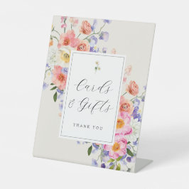 Elegance Pink Boho Blumenkarten und Geschenke Sockelschild