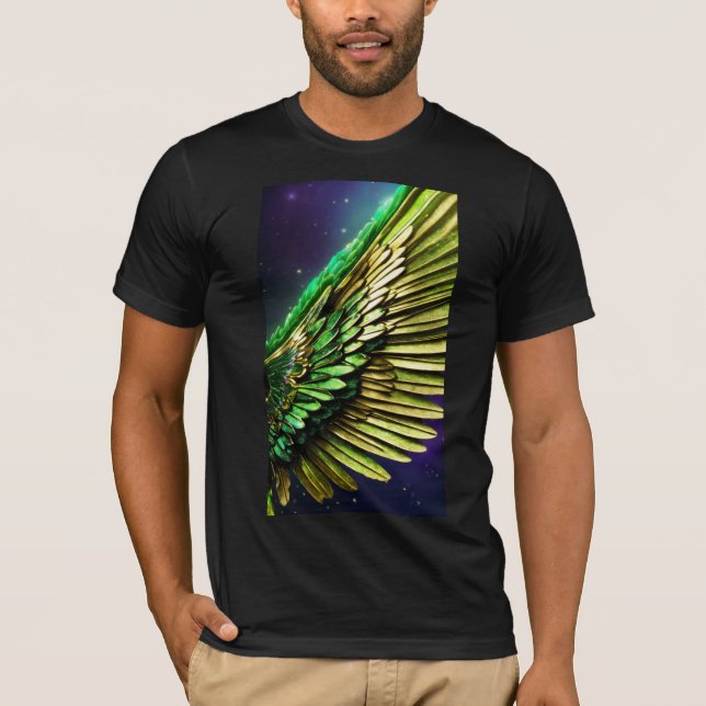Elégance Plantée : T-Shirt Inspiré Peacock. (Devant)