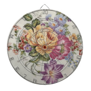 Elegance: Porzellan Inspiriert Blumenkarton Dartscheibe