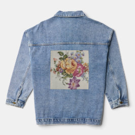 Elegance: Porzellan Inspiriert Jean Jacket Jeansjacke