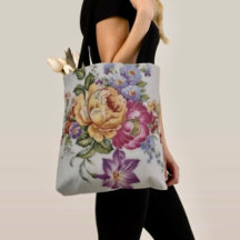Elegance: Porzellan-Inspirierte Tote-Tasche
