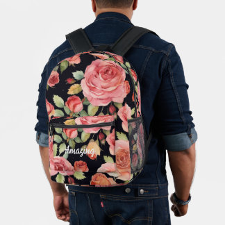 Élégance rose : Sac à dos Floral Extraordinaire