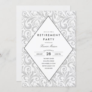 Élégance simple  Invitation du parti de retraite