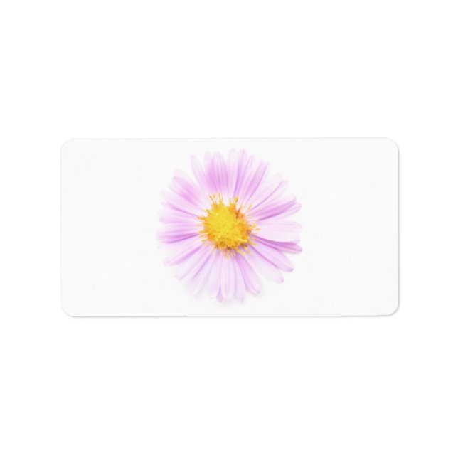Elegance Single Blume Adressaufkleber (Vorne)